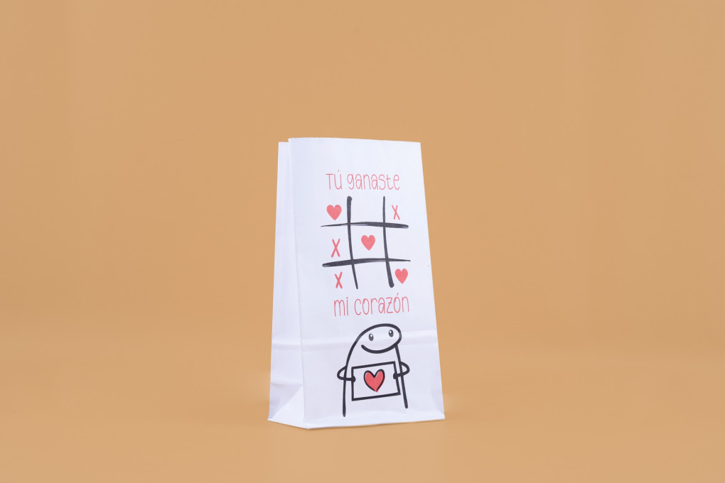 BOLSA LOVE N° 1 CHICO 16X28X8 BLANCA